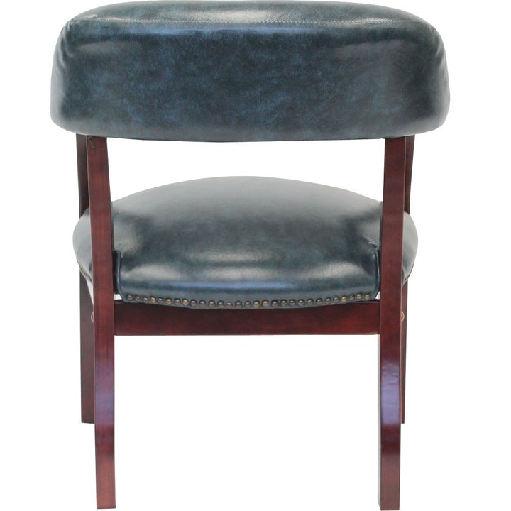 Image of Boss Office Products Chair,w/Arms,NailHeadTrim,Vinyl,24"x26"x31",BE