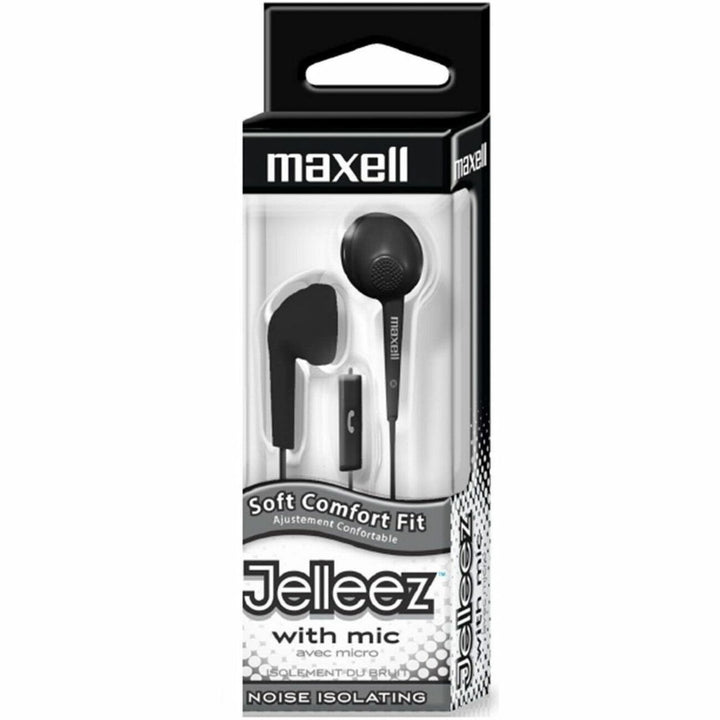 Image of Maxell® Jelleez Earbuds, 4 ft Cord, Black