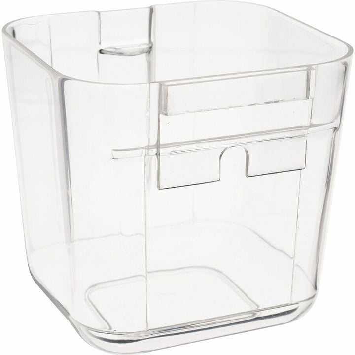 Image of deflecto® Stackable Caddy Organizer with S, M and L Containers, Plastic, 10.5 x 14 x 6.5, White Caddy/Clear Containers