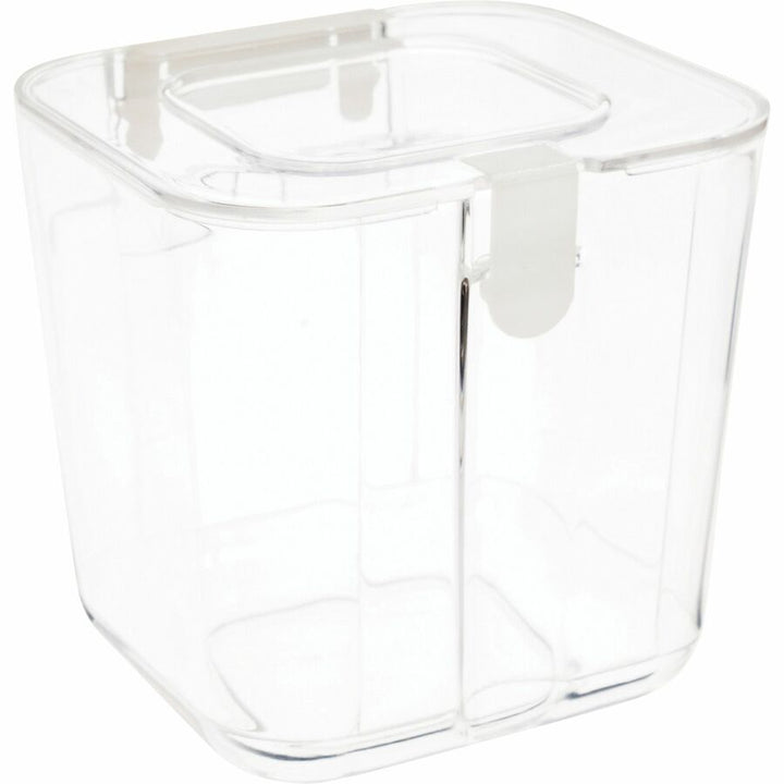 Image of deflecto® Stackable Caddy Organizer with S, M and L Containers, Plastic, 10.5 x 14 x 6.5, White Caddy/Clear Containers