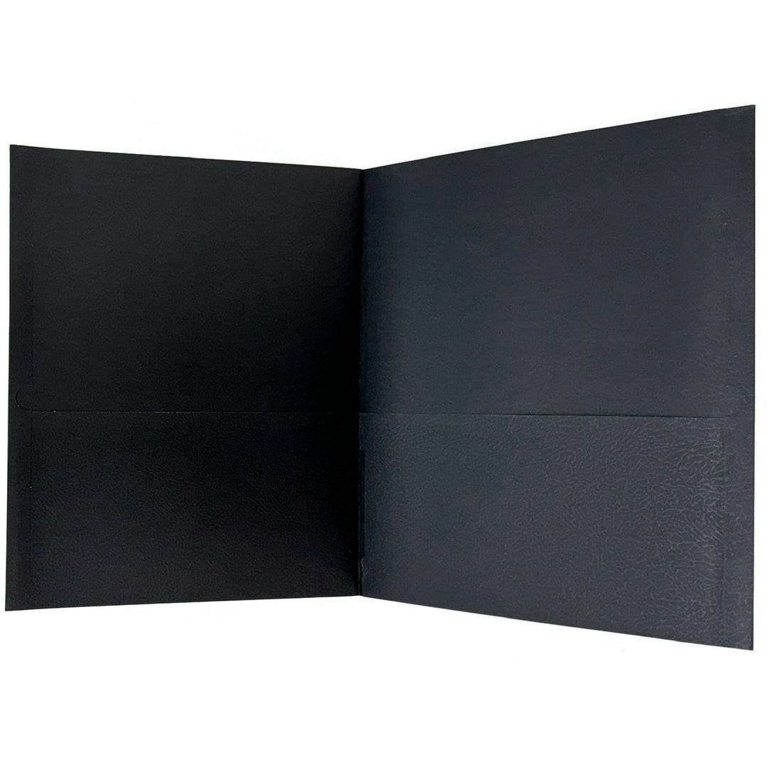 Image of Sparco 78546 2-pocket Leatherette Portfolio, 8 1/2" x 11", 2 Internal Pocket, Black, 1 Box