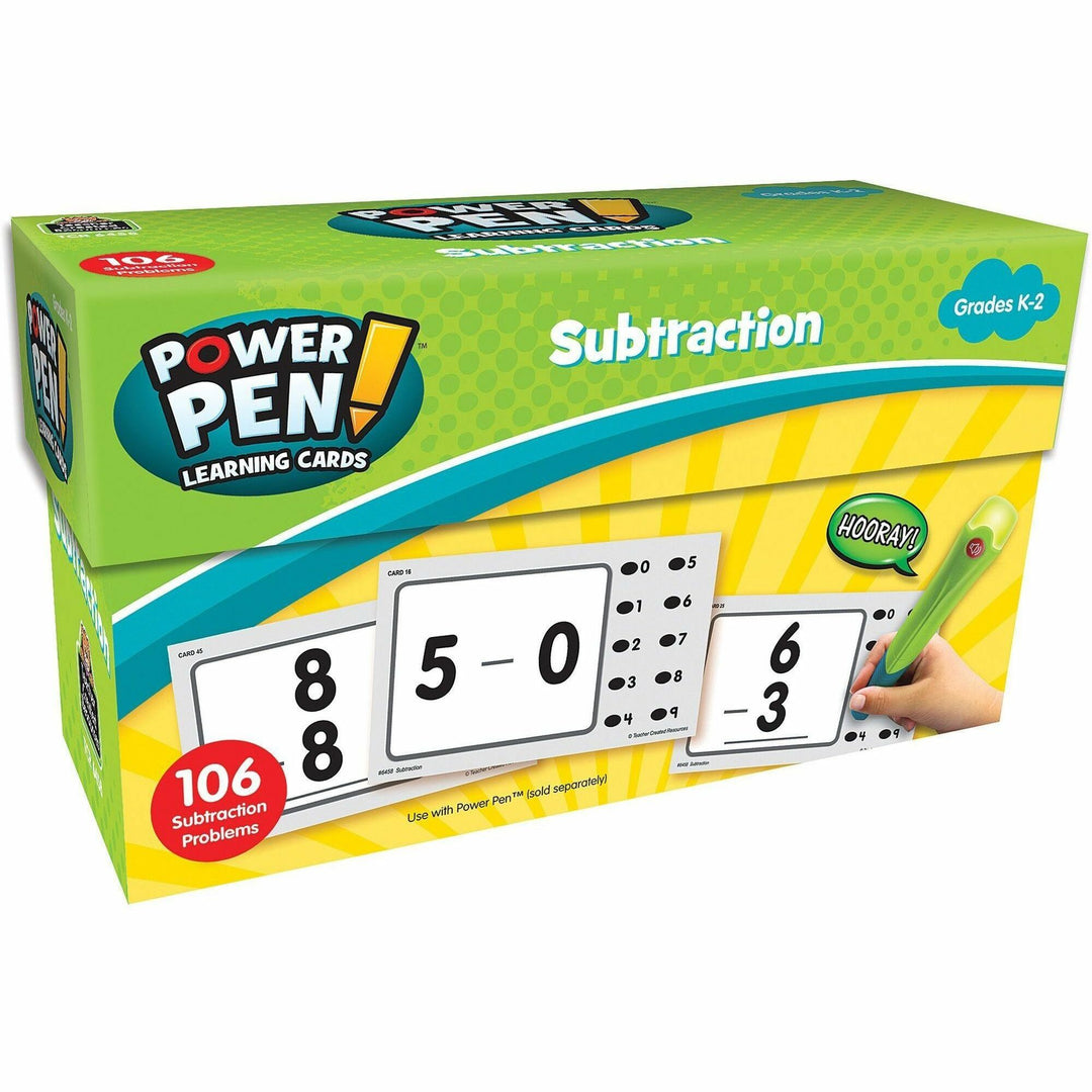 Image of Teacher Created Resources Cards, Subtraction, 5-1/4"Wx2-1/4"Lx8-3/5"H, MI