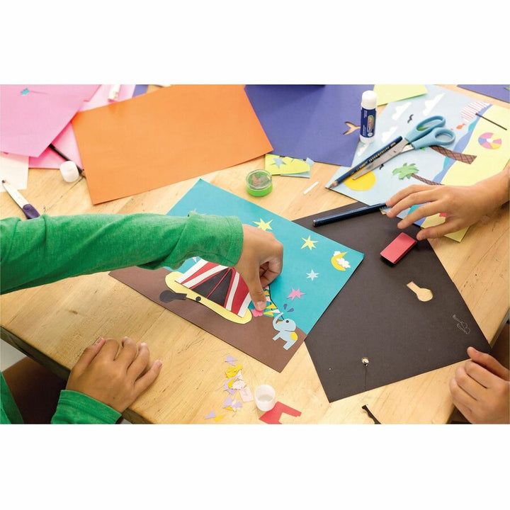 Image of Tru-Ray 103401 Construction Paper, Art Project, 18" W x 12" Length, Atomic Blue, Sulphite, 1 Pack