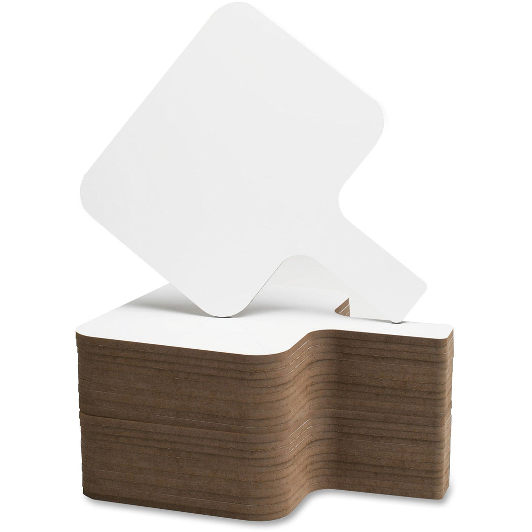 Image of Flipside Dry Erase Answer Paddle, Rect, 8"x9-3/4", 24/PK, White