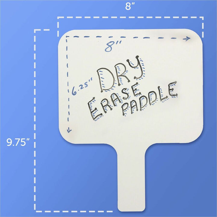 Image of Flipside Dry Erase Answer Paddle, Rect, 8"x9-3/4", 24/PK, White