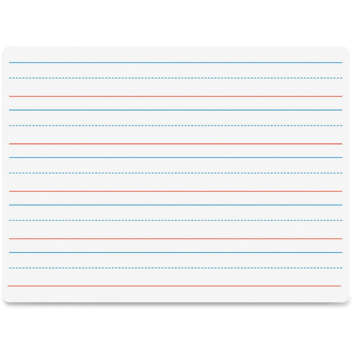 Image of Flipside Dry-Erase Board, Ruled, 9"x12", Red/Blue