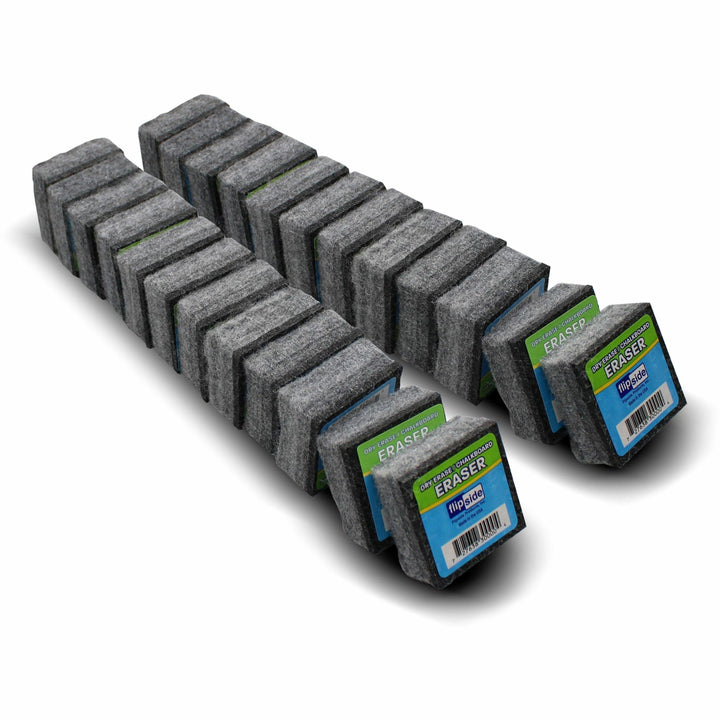Image of Flipside Felt Erasers, 2"x2"1", 24/PK, Gray