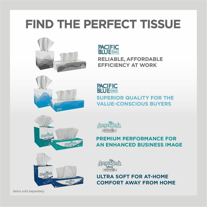 Image of Georgia-Pacific® Facial Tissue, 2 Ply, Cube Box,100 Sheets/BX, 36BX/CT, WE