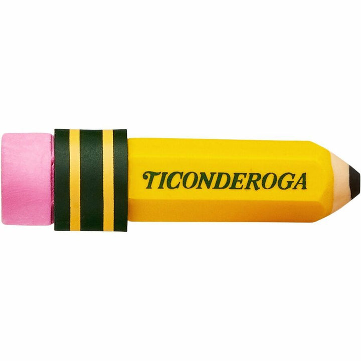 Image of Dixon® Eraser, Pencil-Shaped, 36/BX, Yellow Barrel/Pink Top