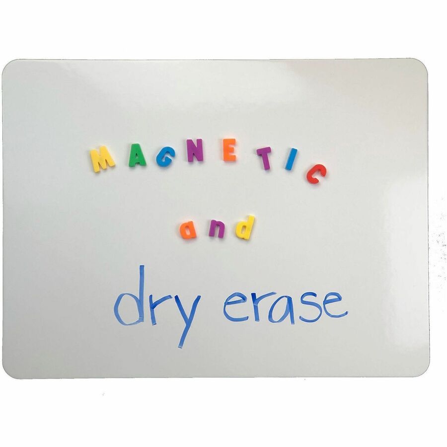 Image of Flipside 10025 Magnetic Dry Erase Board, 9" (0.8 ft) Width x 12" (1 ft) Height, White Surface, Rectangle, Magnetic, 1 Each