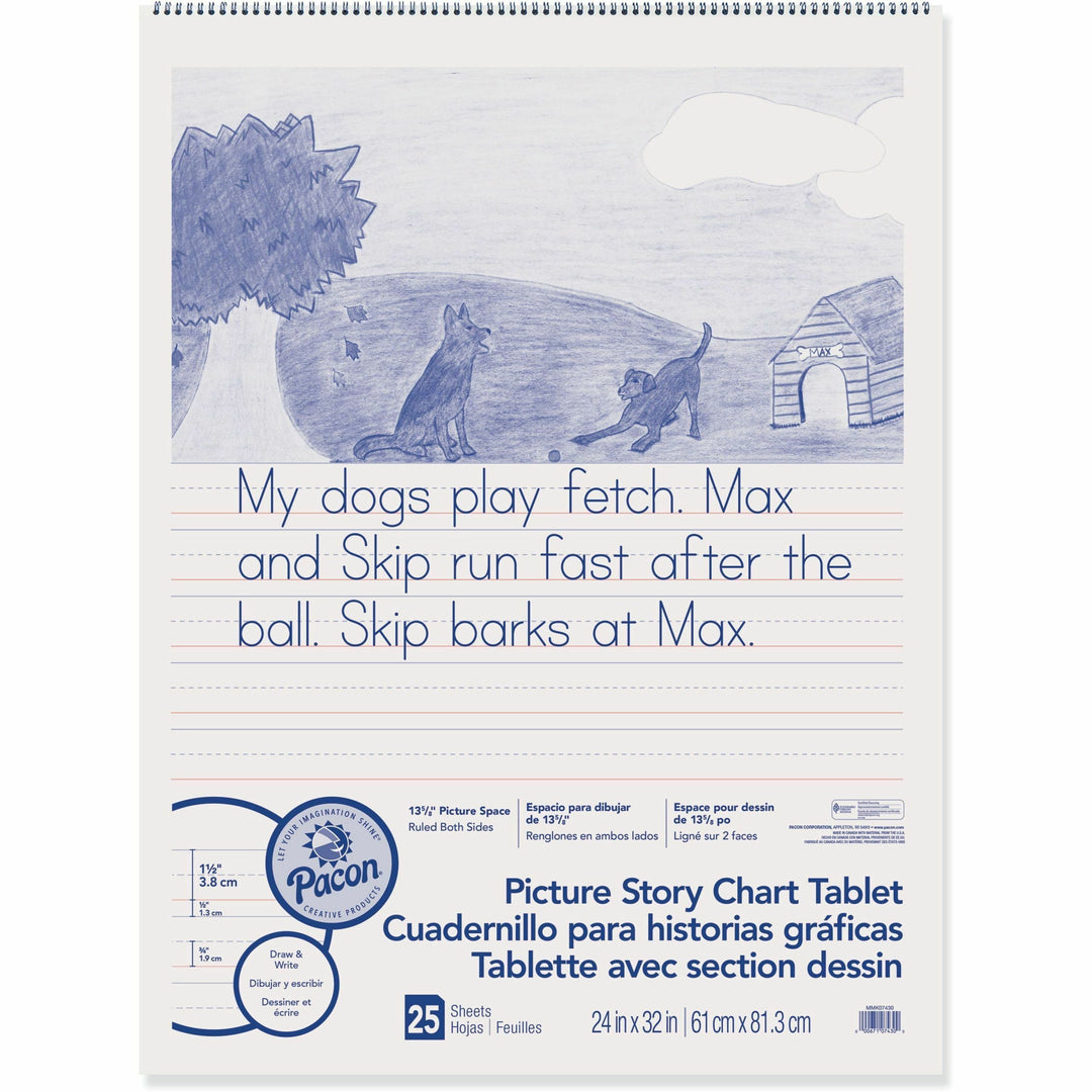 Image of Pacon MMK07430 Ruled Picture Story Chart Tablet