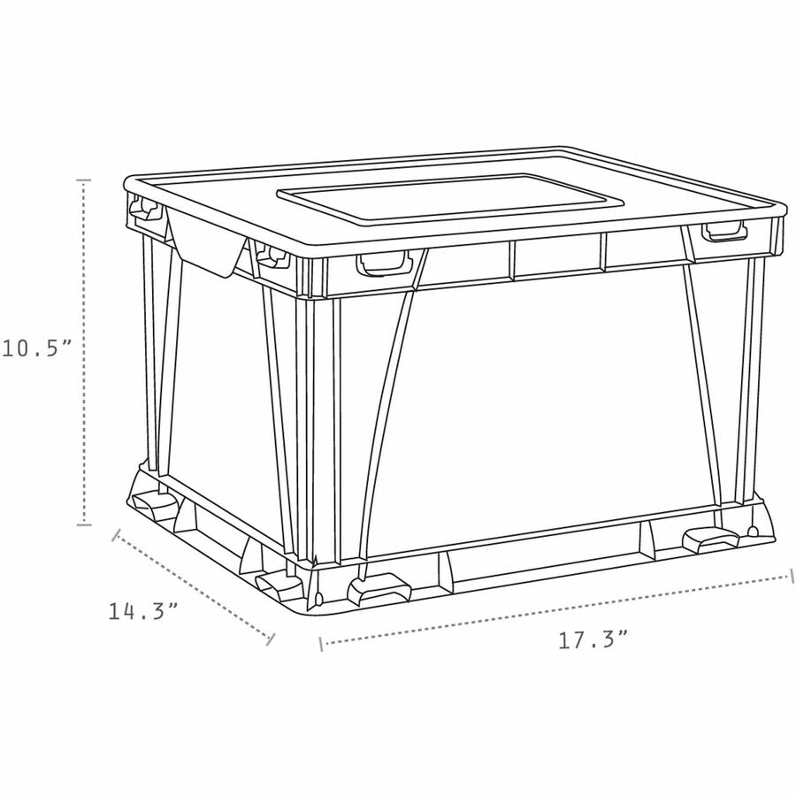 Image of Storex Storage Cubes, Plastic, 14-1/4"x17-14"x10-1/2", 3/ST, AST
