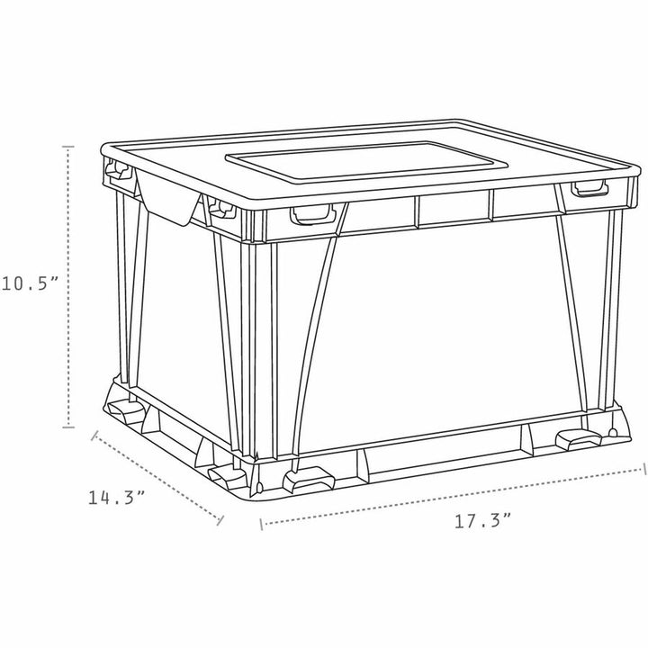 Image of Storex Storage Cubes, Plastic, 14-1/4"x17-14"x10-1/2", 3/ST, AST