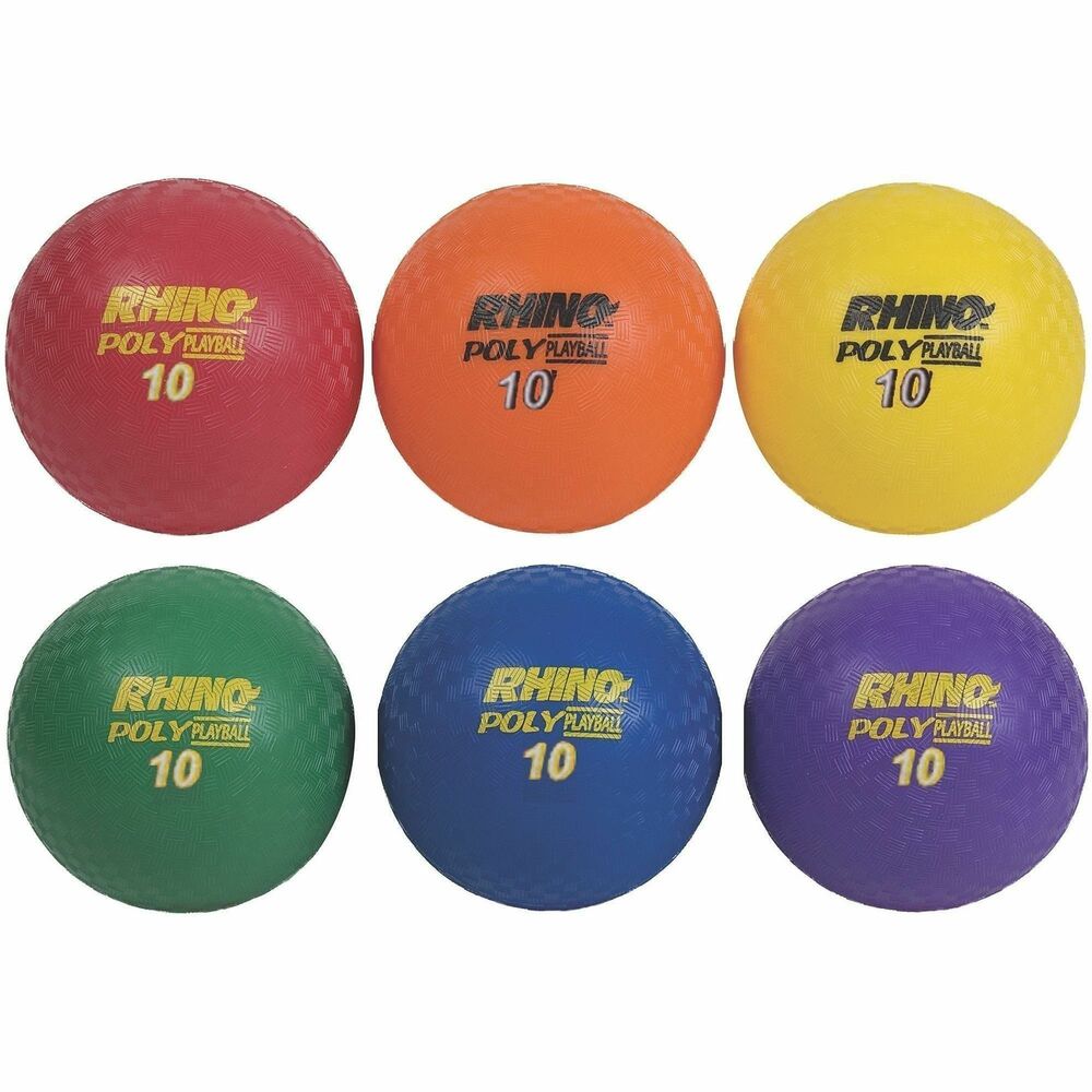 Image of Champion Sports Poly Playground Ball Set, 10", 6/ST, Ast