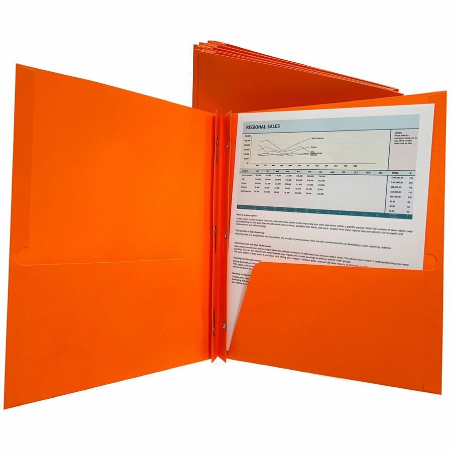 Image of Sparco 2-Pocket Folder, 3-Prong, 9-1/2"x11-3/4", 25/BX, OE