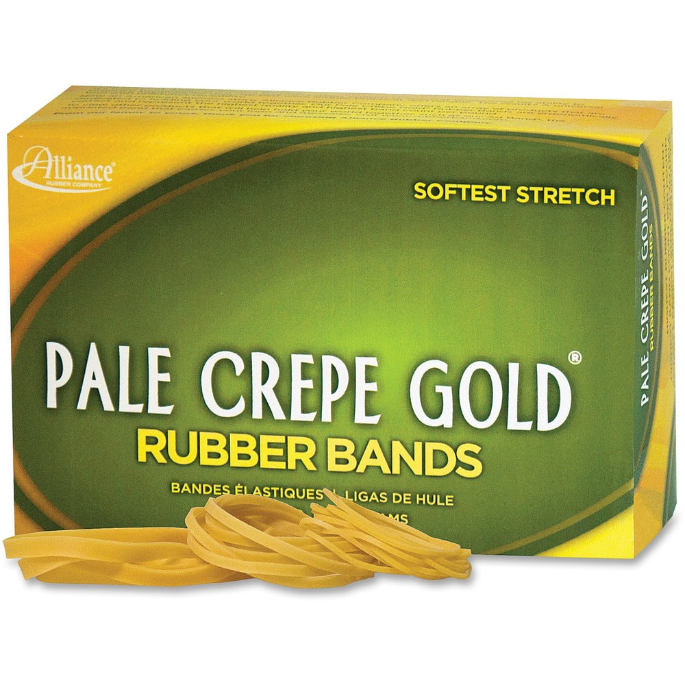 Image of Alliance Rubber Rubber Bands, No.54, 1lb, Pale Crepe Gold