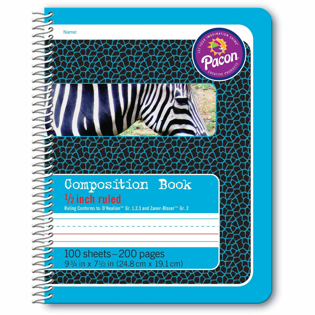 Image of Pacon® Composition Book,Spiral Bound,9-3/4"x7-1/2",100 Sheets,WE