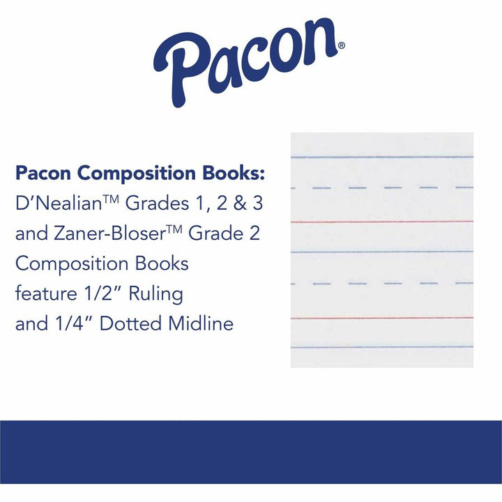Image of Pacon® Composition Book,Spiral Bound,9-3/4"x7-1/2",100 Sheets,WE