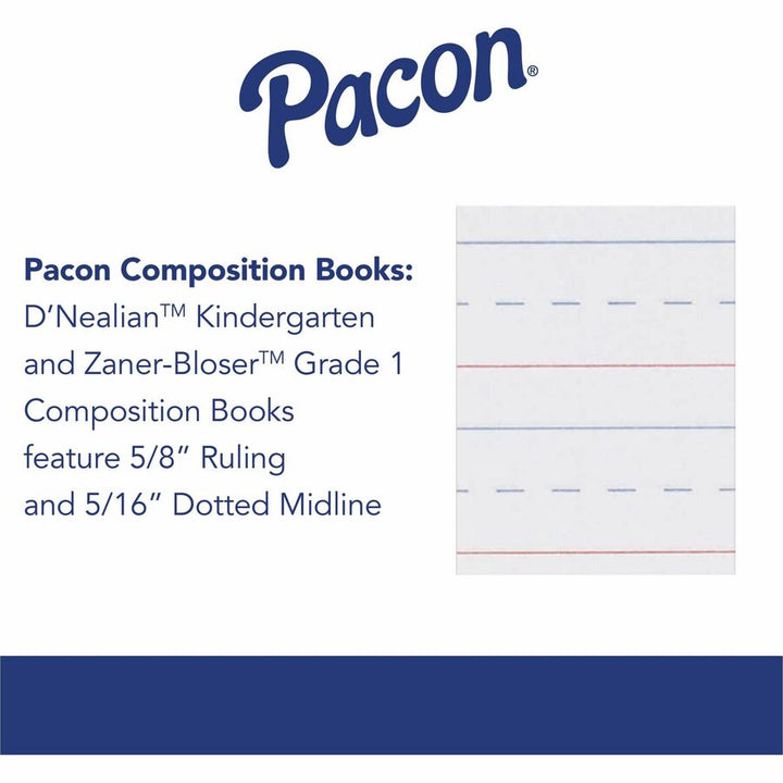Image of Pacon® Composition Book,Spiral Bound,9-3/4"x7-1/2",100 Sheets,WE