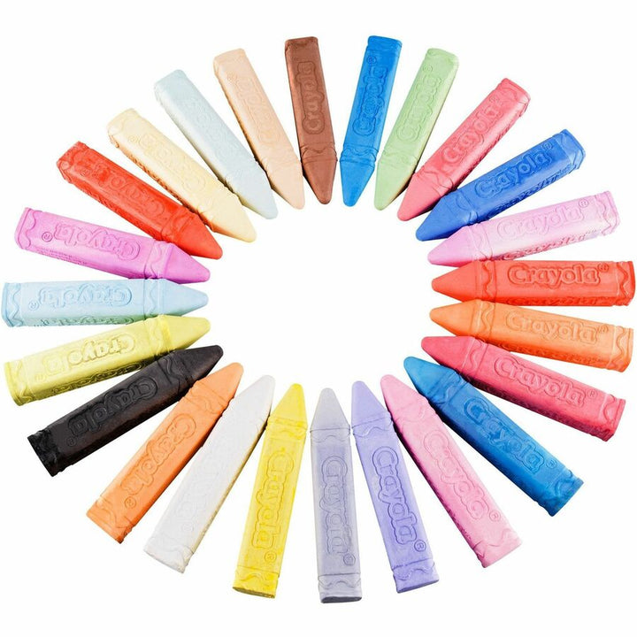 Image of Crayola® Washable Sidewalk Chalk, Tropical Colors, 4.25" x 0.75 Diameter, Assorted, 24 Sticks/Set