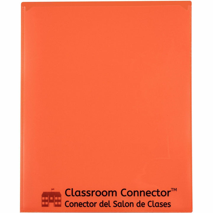 Image of C-Line® Folder, 2-Pocket, Poly, 50-Sht Cap, Letter, 25/BX, Orange