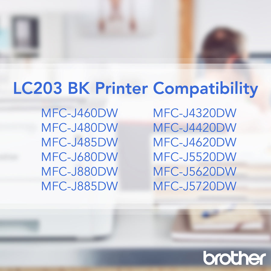 Image of Brother Innobella LC2032PKS LC203BKLX High-Yield Ink Jet Cartridge, 550 Pages, 2 / Pack
