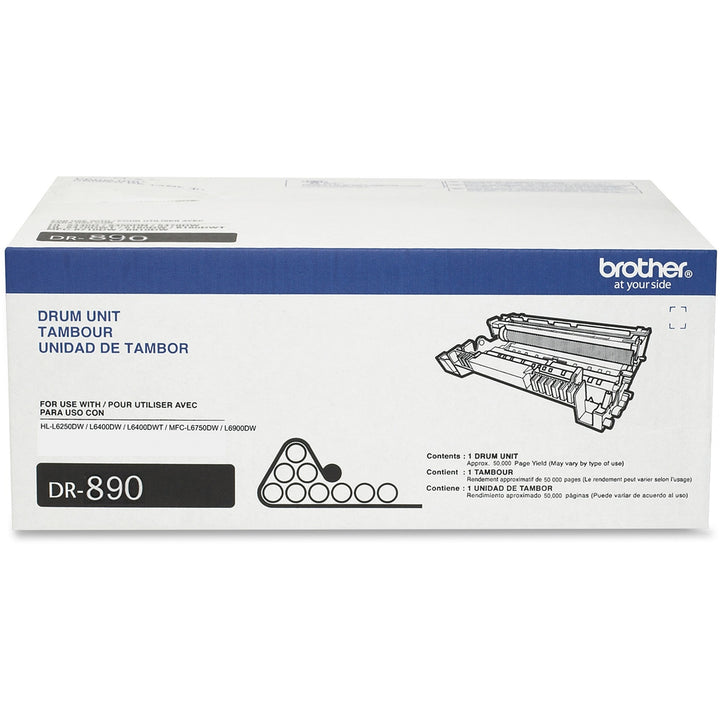 Image of Brother DR890 Imaging Drum, Laser Print Technology, 50000, Black, 1 Each