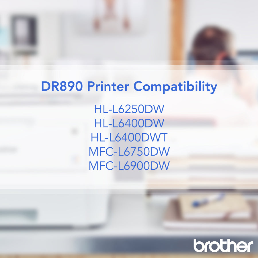 Image of Brother DR890 Imaging Drum, Laser Print Technology, 50000, Black, 1 Each