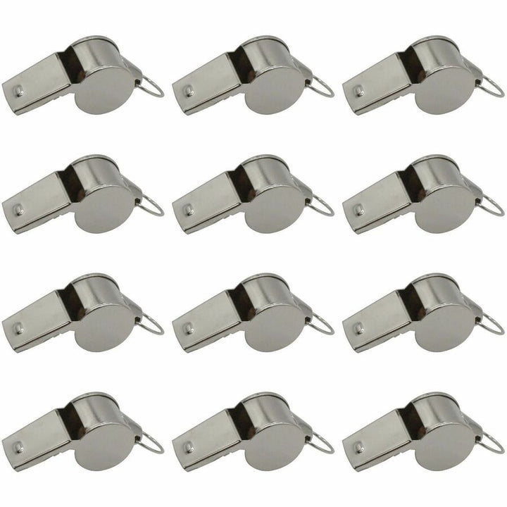 Image of Champion Sports 501 Medium Weight Metal Whistle, Silver, 12 / Dozen