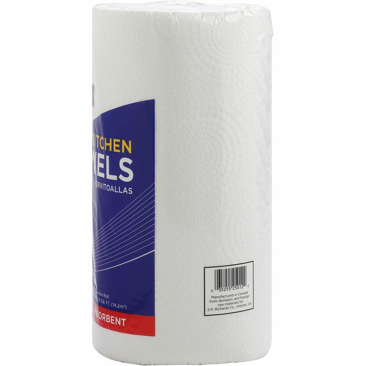 Image of Genuine Joe Towel Roll,Paper,2-Ply,250Shts/RL,8"x11", 12RL/CT, White