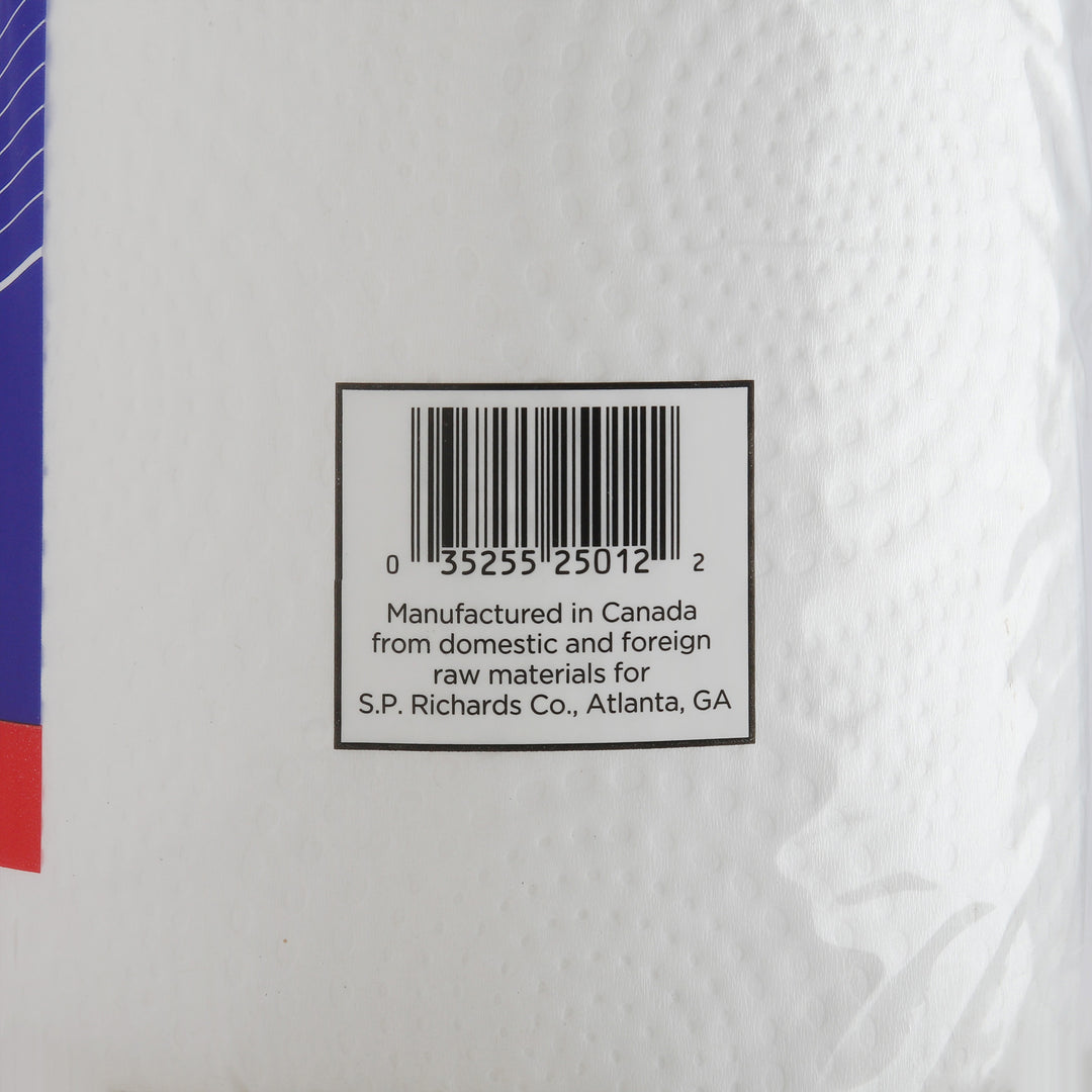 Image of Genuine Joe Towel Roll,Paper,2-Ply,250Shts/RL,8"x11", 12RL/CT, White