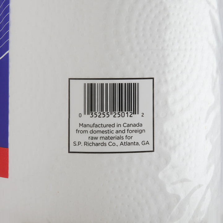 Image of Genuine Joe Towel Roll,Paper,2-Ply,250Shts/RL,8"x11", 12RL/CT, White