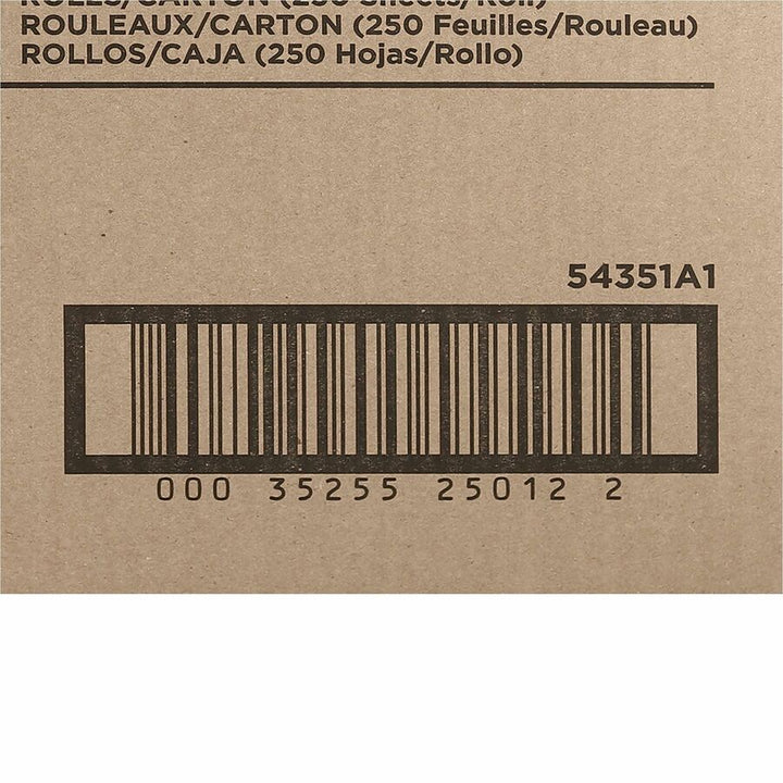 Image of Genuine Joe Towel Roll,Paper,2-Ply,250Shts/RL,8"x11", 12RL/CT, White