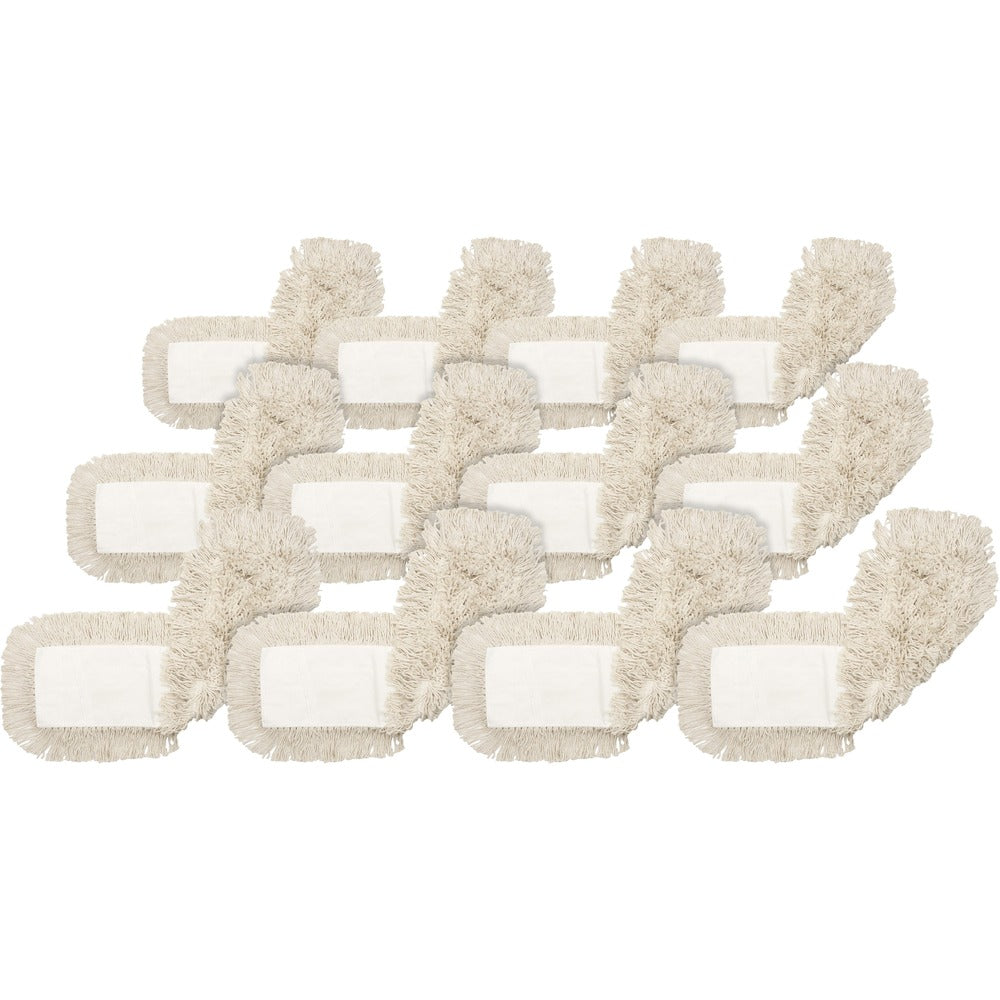 Image of Genuine Joe Dust Mop Refill, Cotton, Launderable, 36'x5", 12/CT, Natural