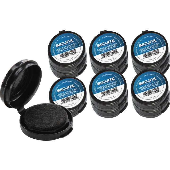 Image of Baumgartens® Finger Print Pad,AdhBack,1-1/2"x1-1/2"x1/2",12/CT,BK/BK Ink