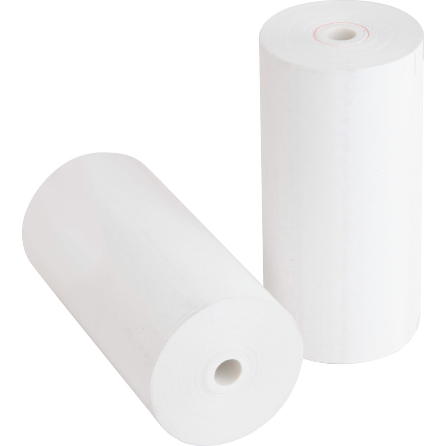 Image of Business Source 98102 Portable Printer Receipt Thermal Rolls, 4 19/64" x 127 ft, White, 50 / Carton