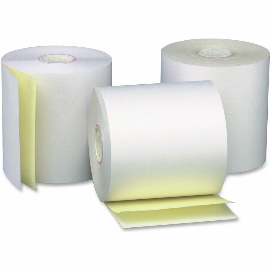 Image of Business Source Carbonless Paper Rolls, 2-Ply, 3"x90', 50RL/CT, White