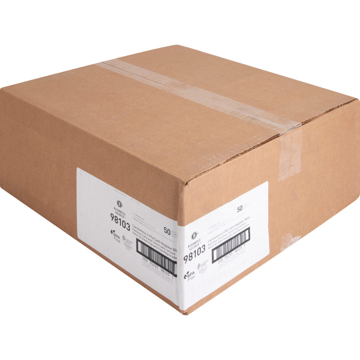Image of Business Source Carbonless Paper Rolls, 2-Ply, 3"x90', 50RL/CT, White