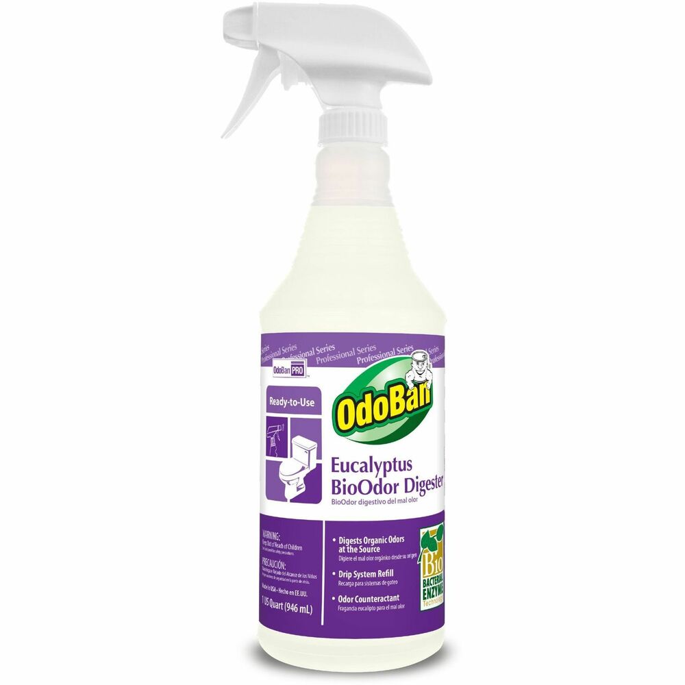 Image of Clean Control Corporation Bio-Odor Digester Spray, 32oz, Eucalyptus, 12/CT, PE Label