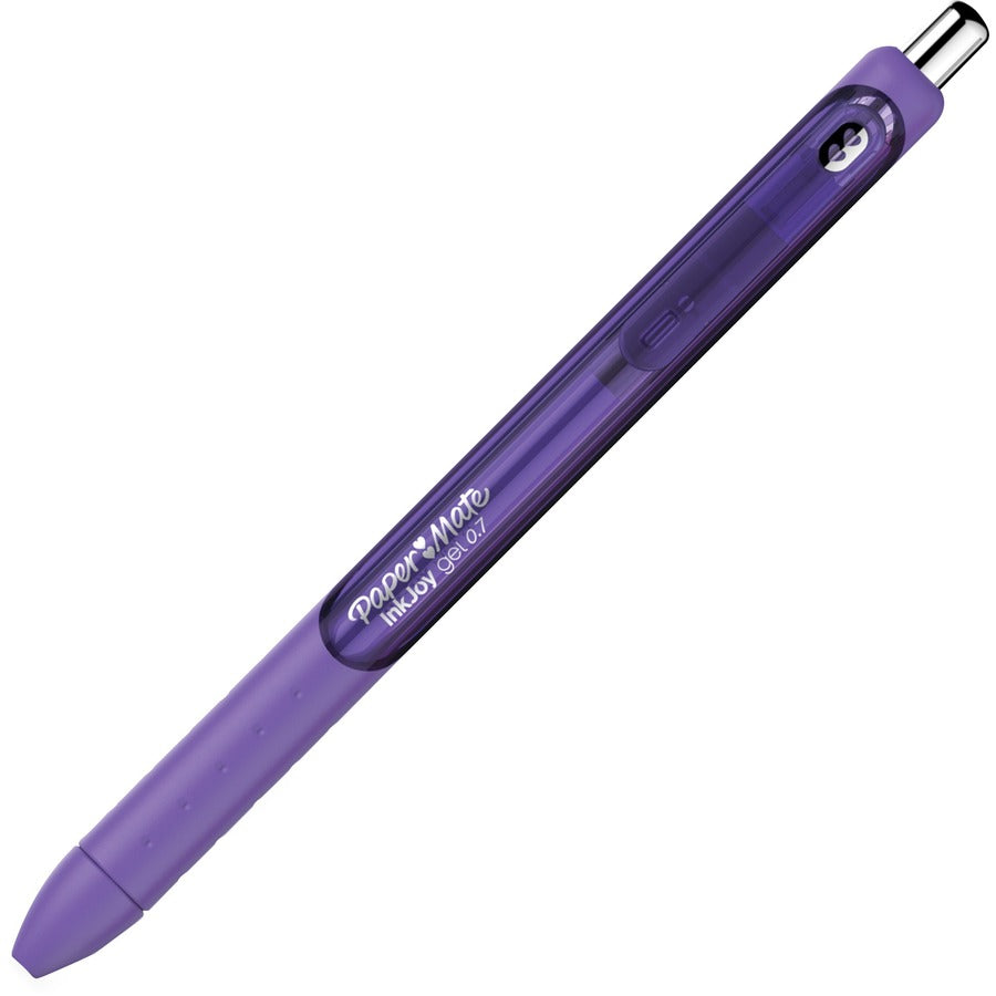 Image of Paper Mate® Pen, Gel, 0.7mm, Retractable, InkJoy, 1 DZ, Purple