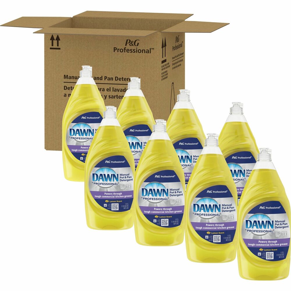 Image of Proctor & Gamble Detergent, f/Pot/Pan, Dish Liquid, Lemon, 38oz., 8BT/CT, YW