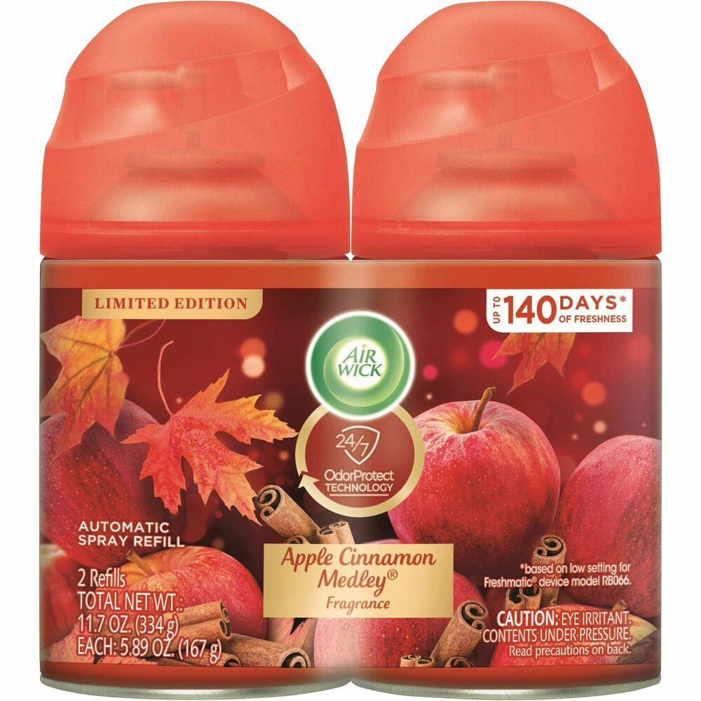 Image of Reckitt Benckiser Air Wick Refill, 5.89 oz., 2/PK, Apple Cinnamon/Red