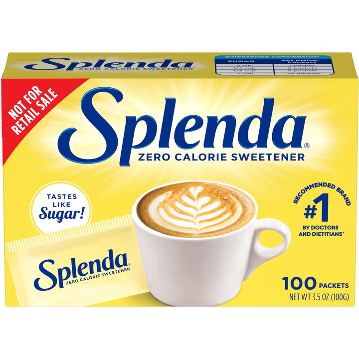 Image of Splenda 200025 No Calorie Sweetener Packets, 0.035 oz (1 g), Artificial Sweetener, 100 / Box