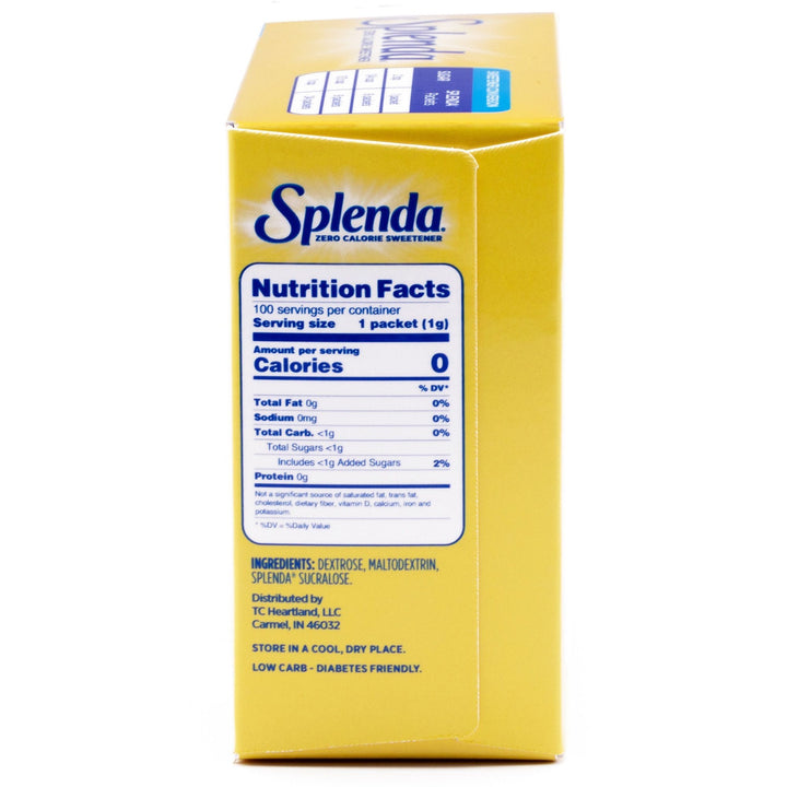 Image of Splenda 200025 No Calorie Sweetener Packets, 0.035 oz (1 g), Artificial Sweetener, 100 / Box
