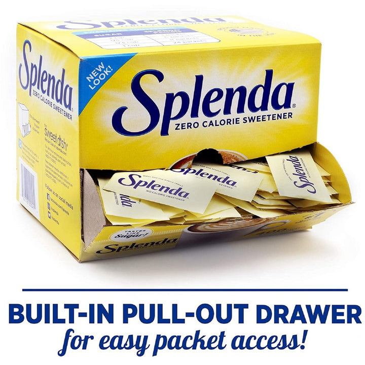 Image of Splenda 200414 Single-serve Sweetener Packets, 0.035 oz (1 g), Artificial Sweetener, 1 Box