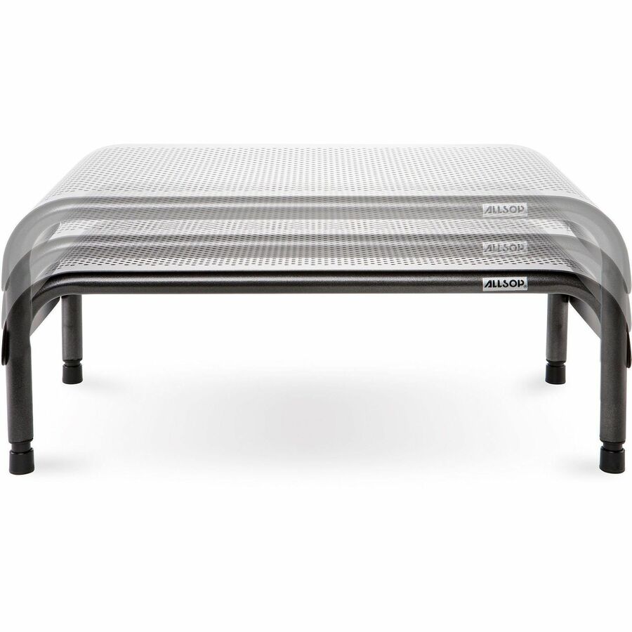 Image of Allsop® Monitor Stand, Metal, Ergo 3, 10"x18"x6", Pearl/Black