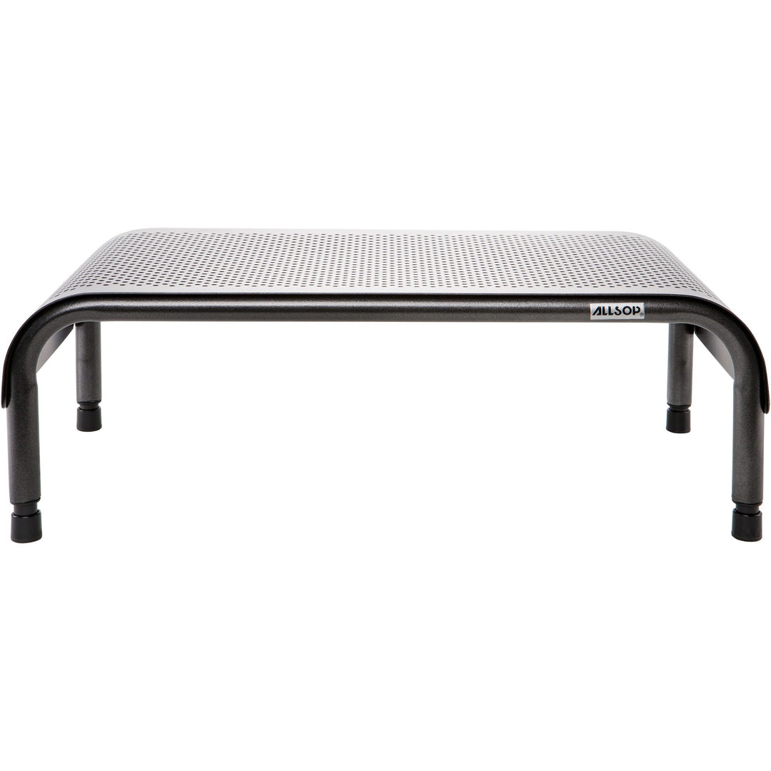 Image of Allsop® Monitor Stand, Metal, Ergo 3, 10"x18"x6", Pearl/Black