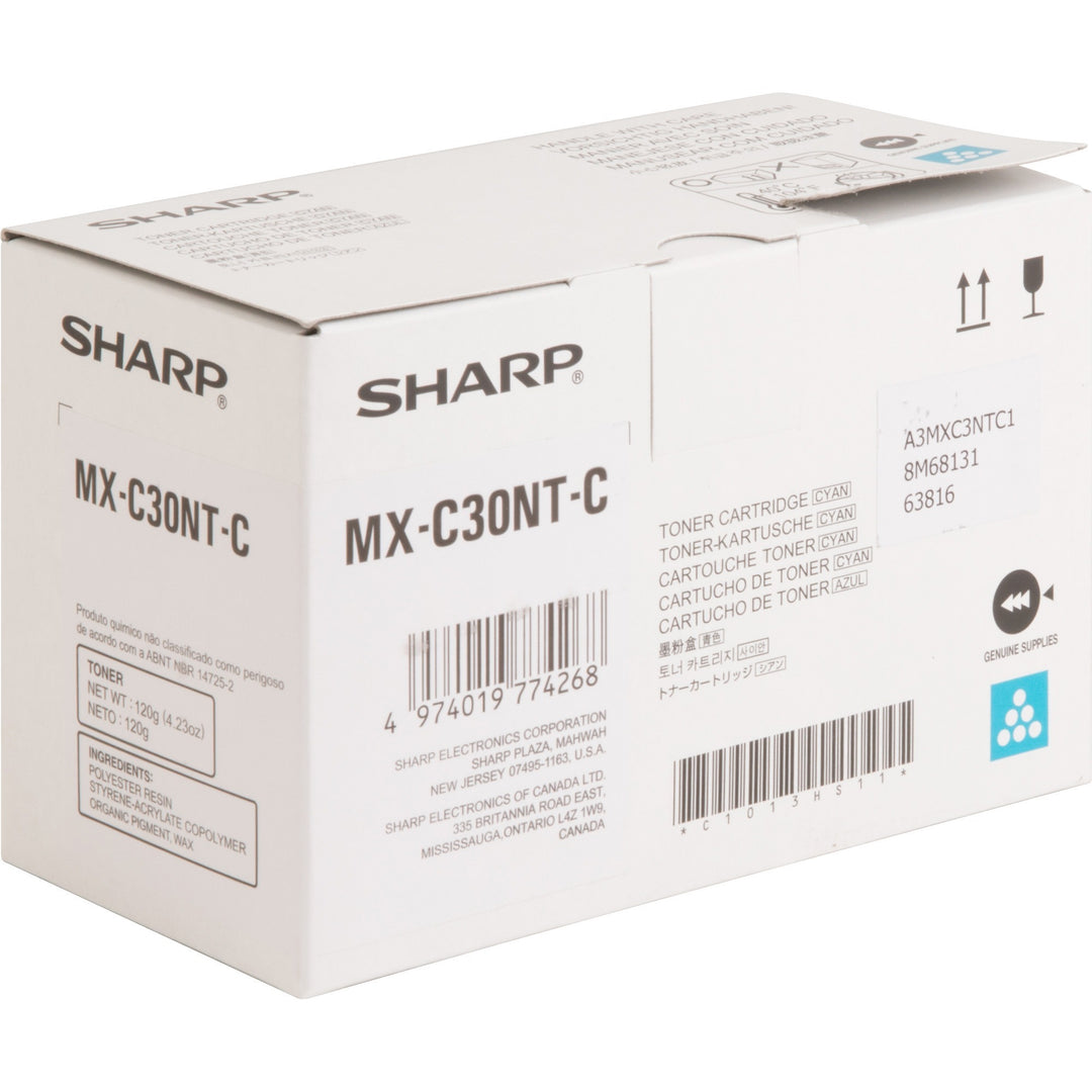 Image of Sharp® Toner Cartridge, f/ MX-C300, 6000 Page Yield, CYN