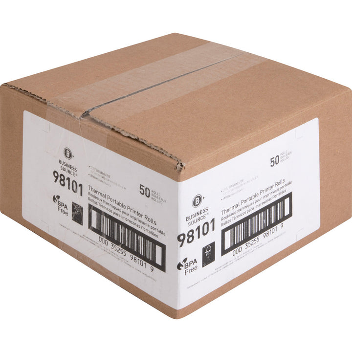Image of Business Source Thermal Roll, 2-1/4"x55', 50RL/CT, White