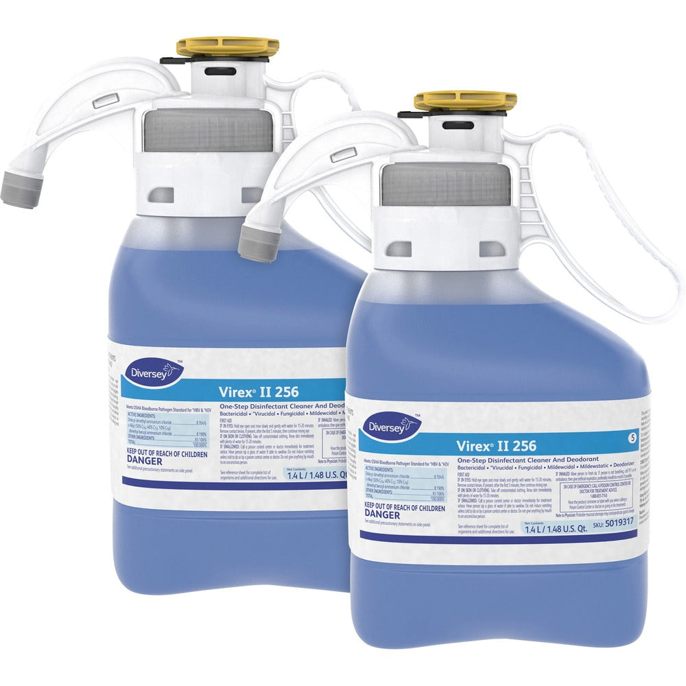 Image of Diversey Disinfectant Cleaner, Minty Scent, 1.4L, 2/CT, Blue